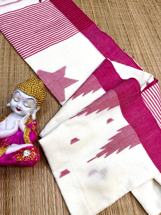 Pure Cotton Handwoven Saree with Blouse Piece