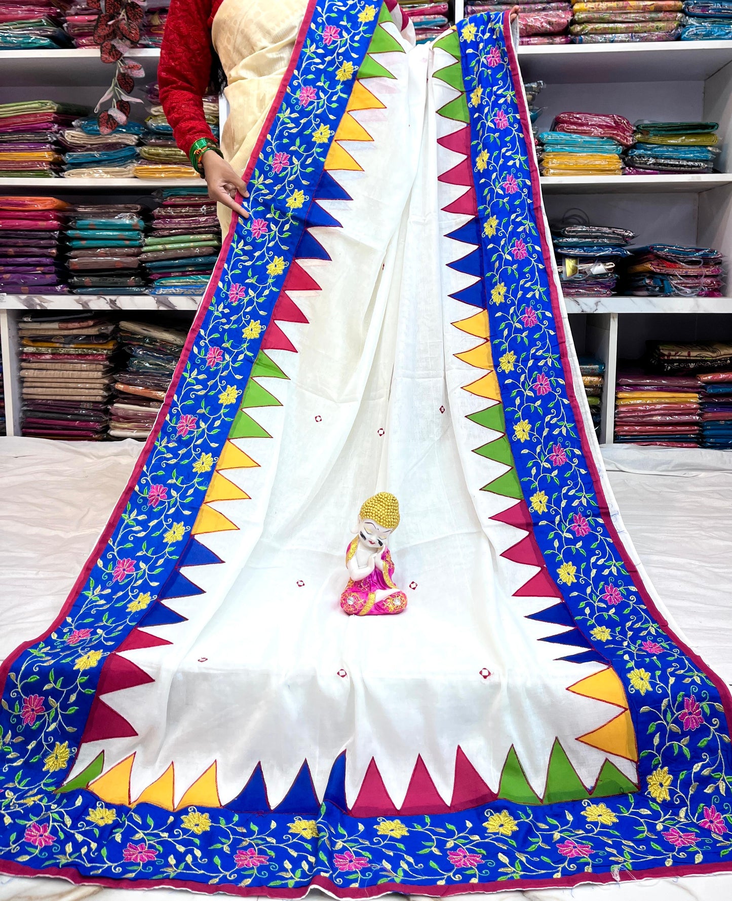 Cotton Embroidery with Appliqué – Elegant & Handcrafted