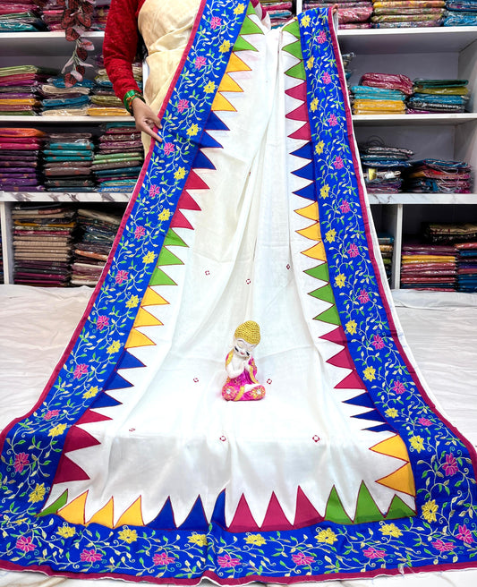 Cotton Embroidery with Appliqué – Elegant & Handcrafted