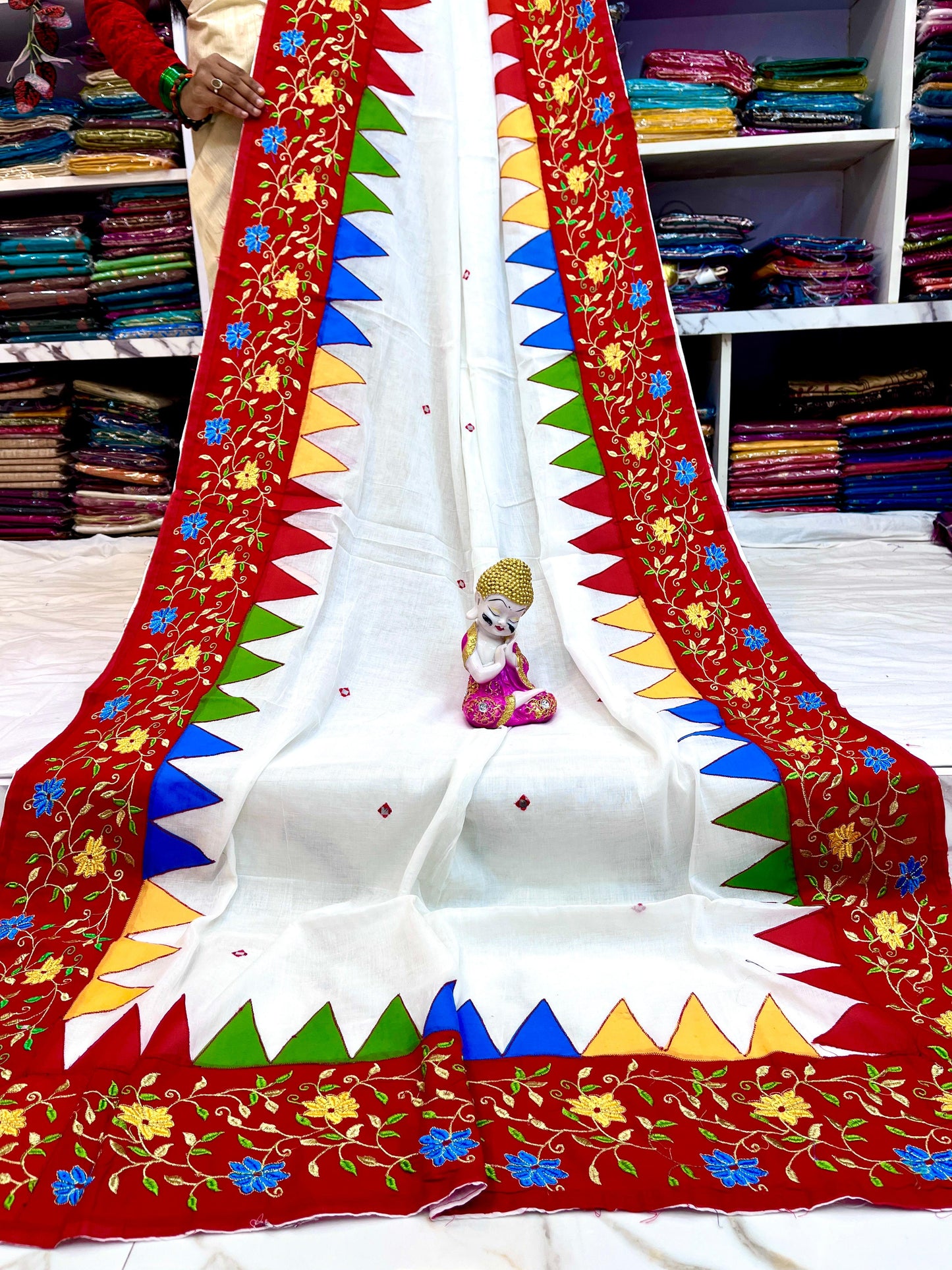 Cotton Embroidery with Appliqué – Elegant & Handcrafted